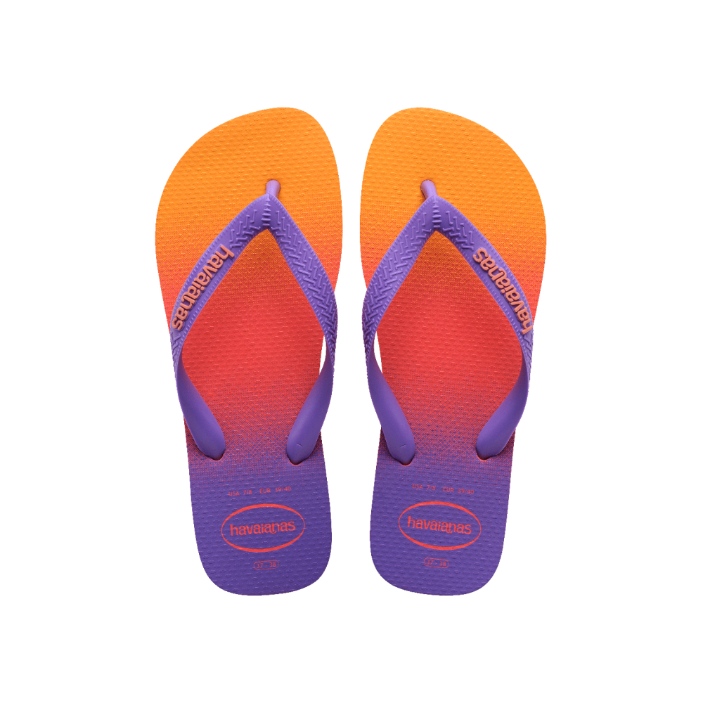 【havaianas 哈瓦仕】拖鞋 Top Fashion 撞色款 (4137258-6024W)/ 紫色/ 37/38