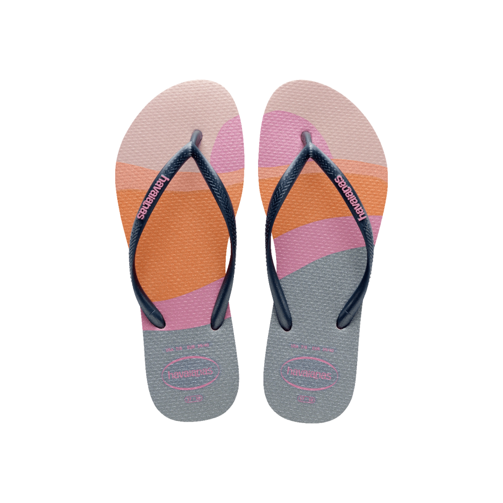 【havaianas 哈瓦仕】拖鞋 Slim Palette Glow 炫亮款 (4145766-4996W)/ 質感藍/ 37/38