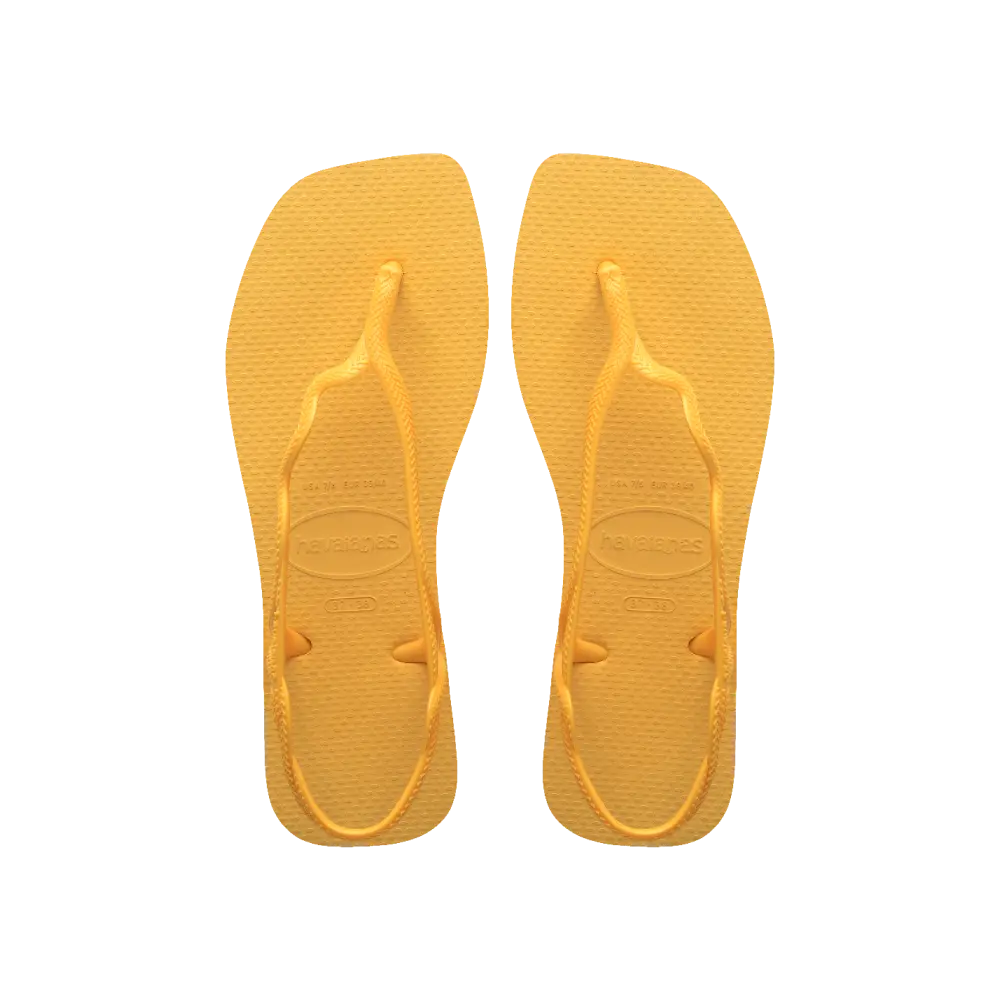【havaianas 哈瓦仕】涼鞋 Soleil 鑽石切割款 (4148977-5559W)/ 黃色/ 39/40