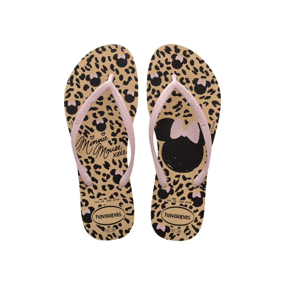 【havaianas 哈瓦仕】拖鞋 Slim Disney 米妮款 (4141203-0570W)/ 粉色/ 35/36
