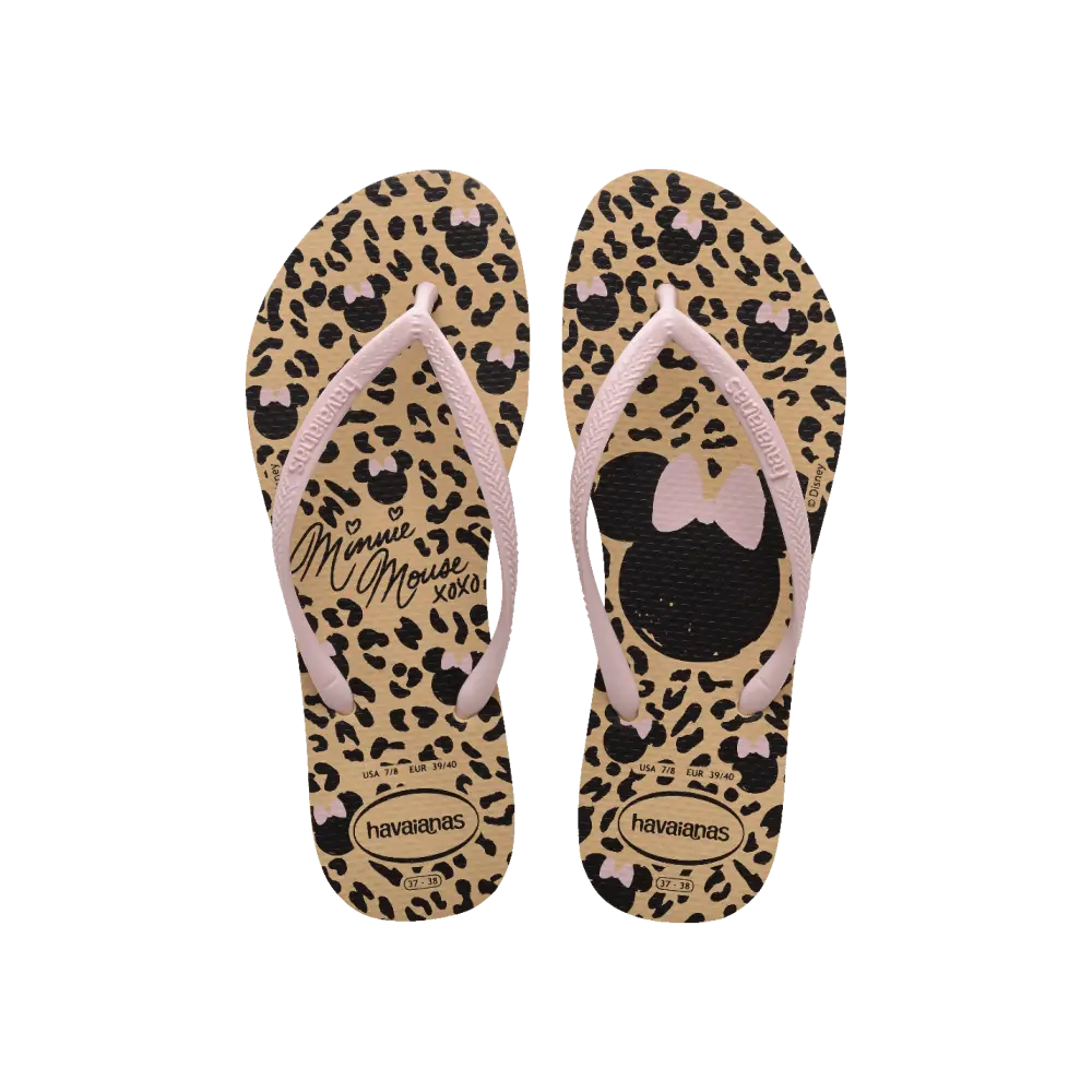 【havaianas 哈瓦仕】拖鞋 Slim Disney 米妮款 (4141203-0570W)/ 粉色/ 39/40