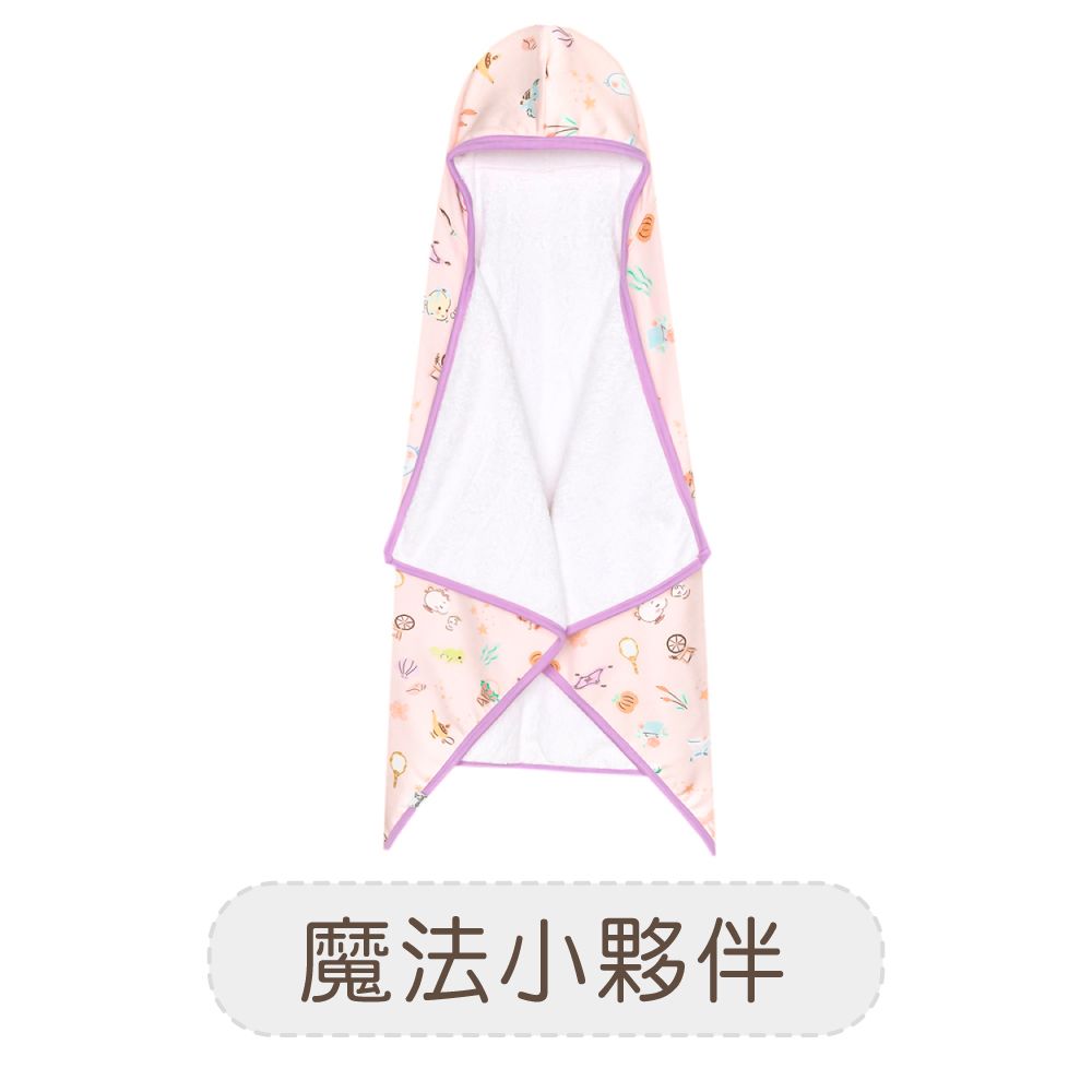 美國Copper Pearl迪士尼系列絲滑柔膚連帽浴巾/ 魔法小夥伴