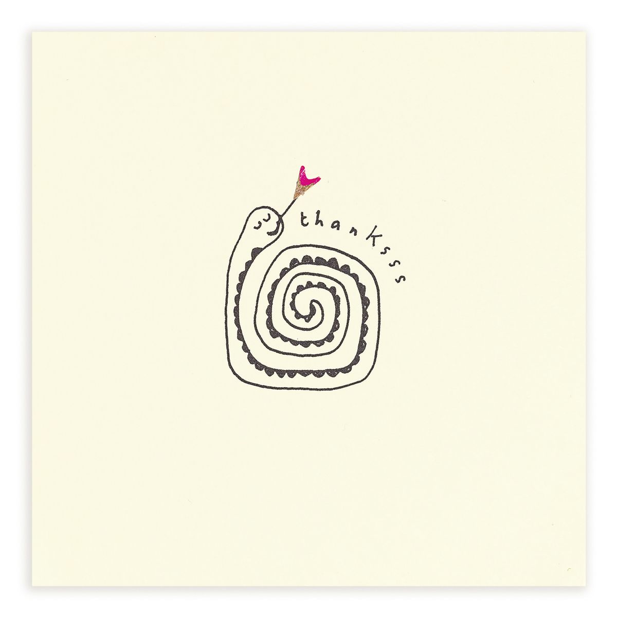 英國 Pencil Shavings 感謝卡/ Snake