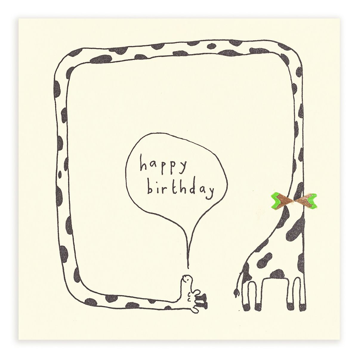 英國 Pencil Shavings 生日卡/ Giraffe