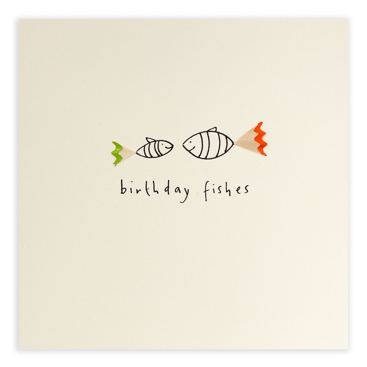 英國 Pencil Shavings 生日卡/ Fishes