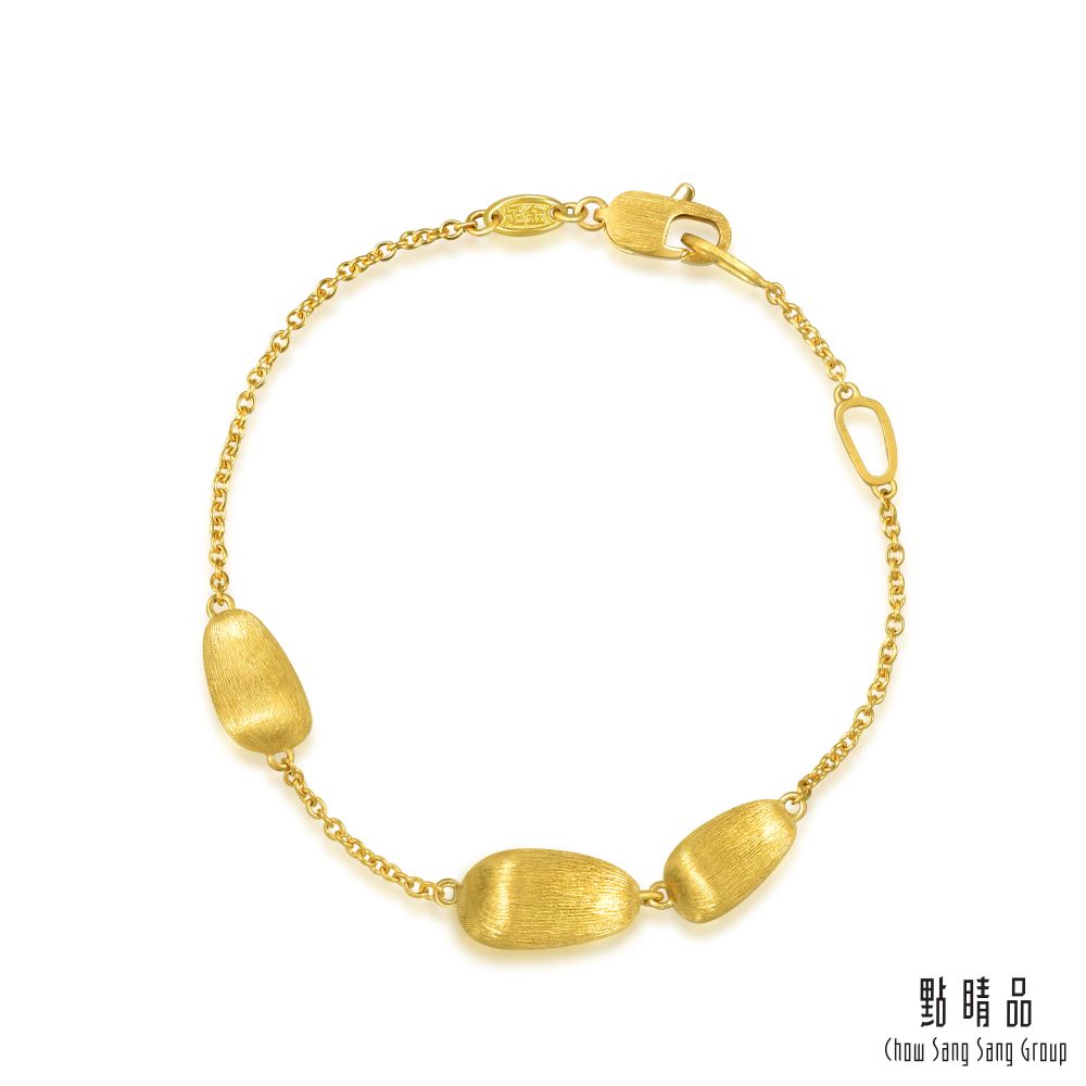 點睛品 g*系列 金色摩登 黃金手鍊