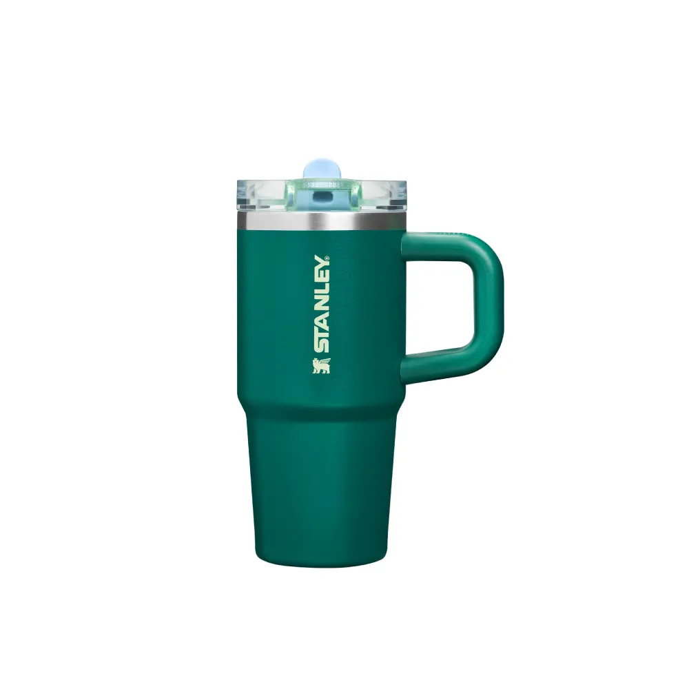 STANLEY防漏吸管隨手杯/ 0.41L/ 風暴綠