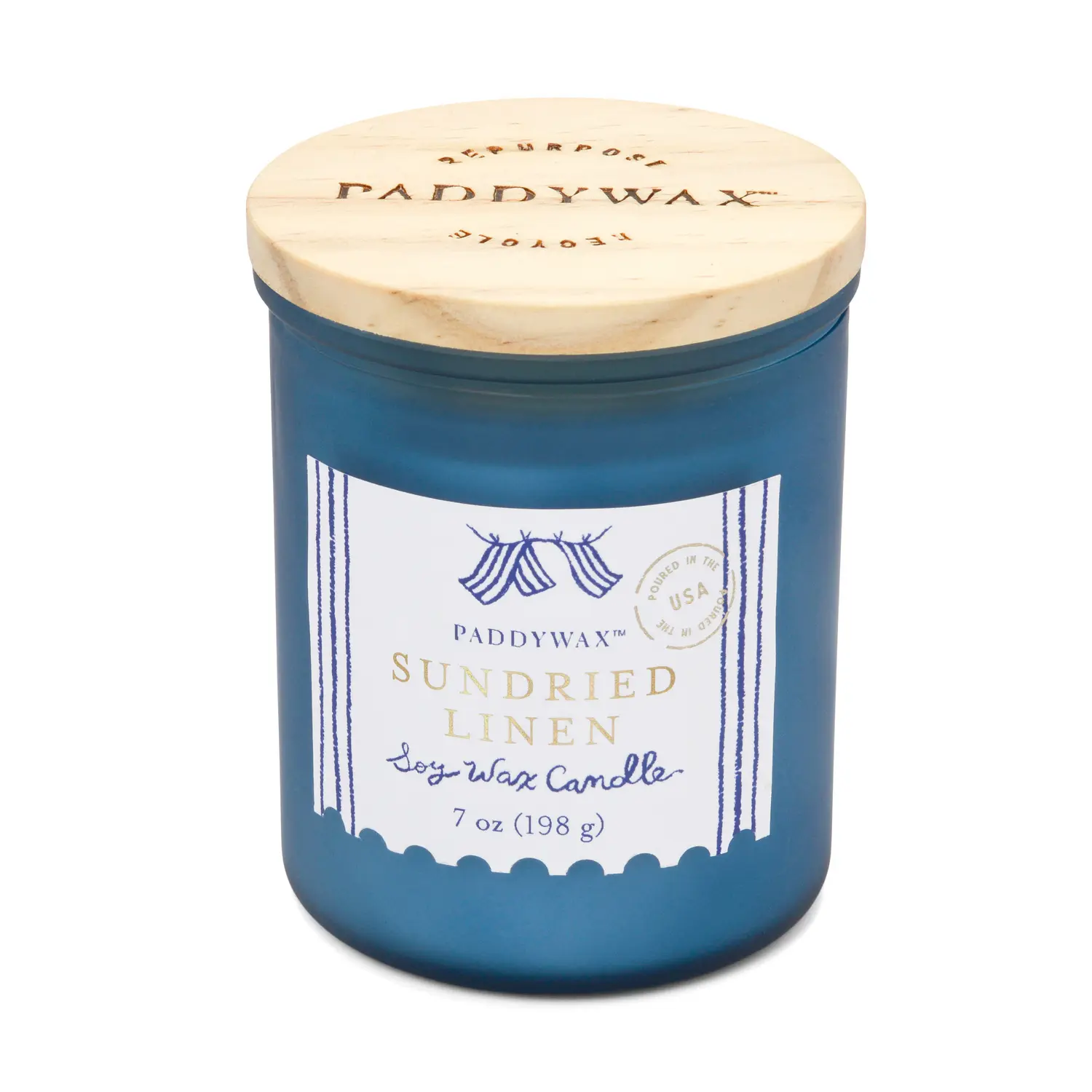 美國 PADDYWAX 藍色海岸系列38小時蠟燭/ 日曬亞麻/ 7 OZ/ EU