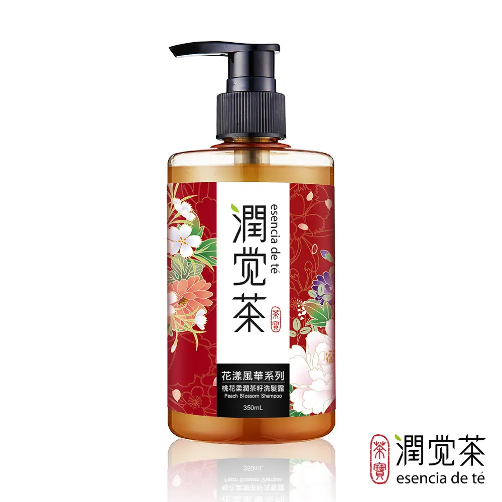 茶寶 潤覺茶花漾風華系列洗髮露/ 桃花柔潤/ 350ml