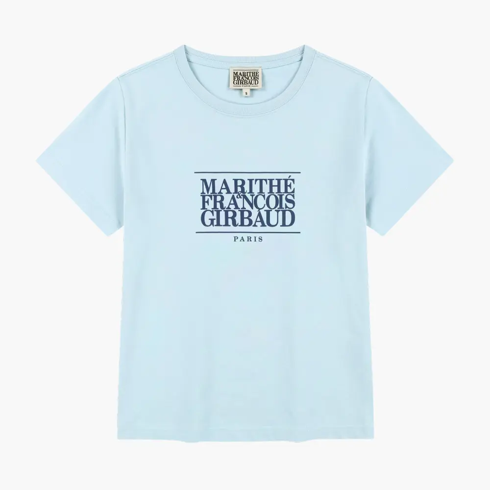 MARITHÉ FRANÇOIS GIRBAUD W CLASSIC LOGO TEE 女款 經典標誌短袖T恤/ 冰藍色ice blue/ 預購 L