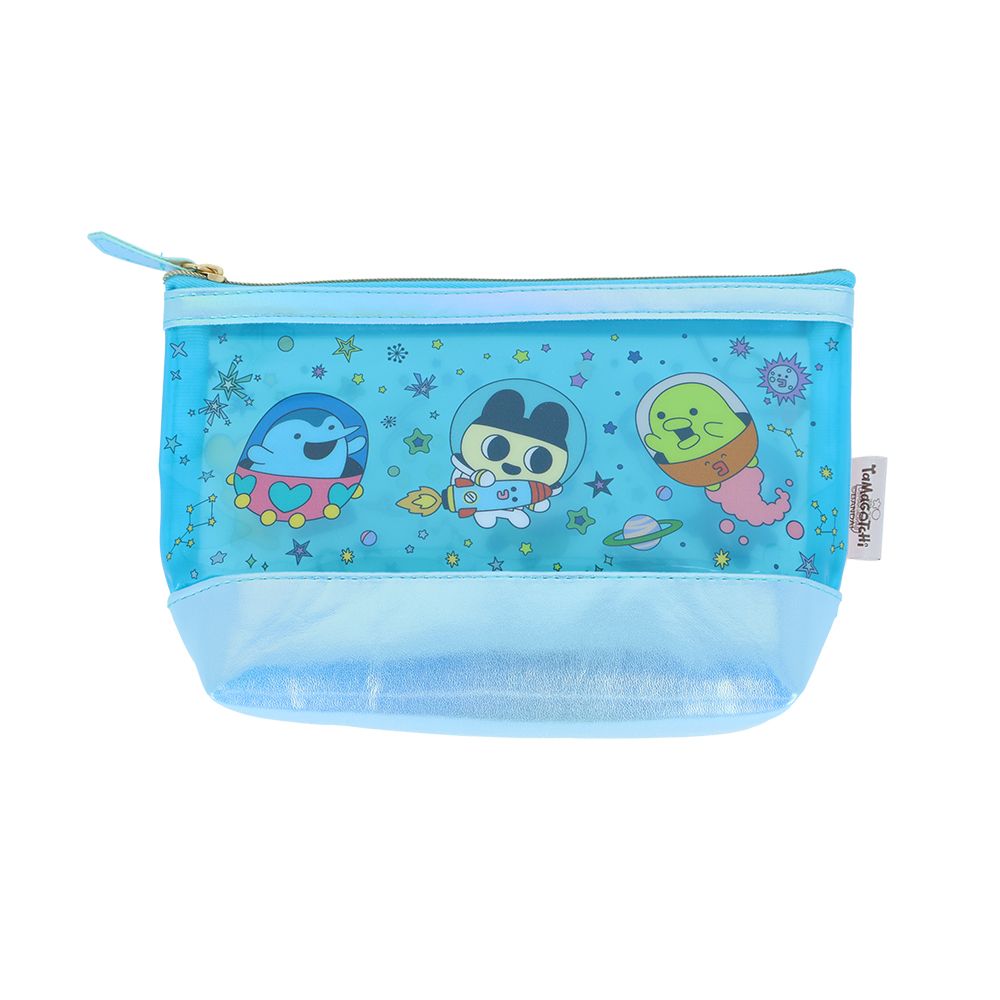 日本 sun-star Tamagotchi塔麻歌子 船型收納包/ 藍