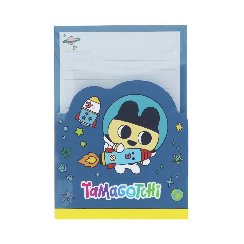日本 sun-star Tamagotchi塔麻歌子 造型便條紙/ 海軍藍