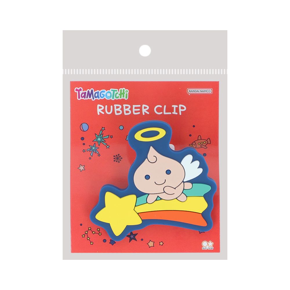 日本 sun-star Tamagotchi塔麻歌子 橡膠造型事務夾/ 栗子天使
