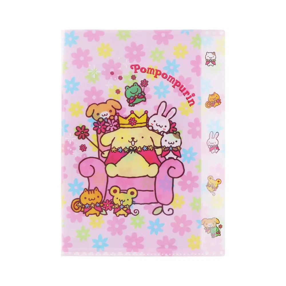 日本 sun-star 三麗鷗 Sanrio Characters 五層造型資料夾/ A4/ 布丁狗/ 粉