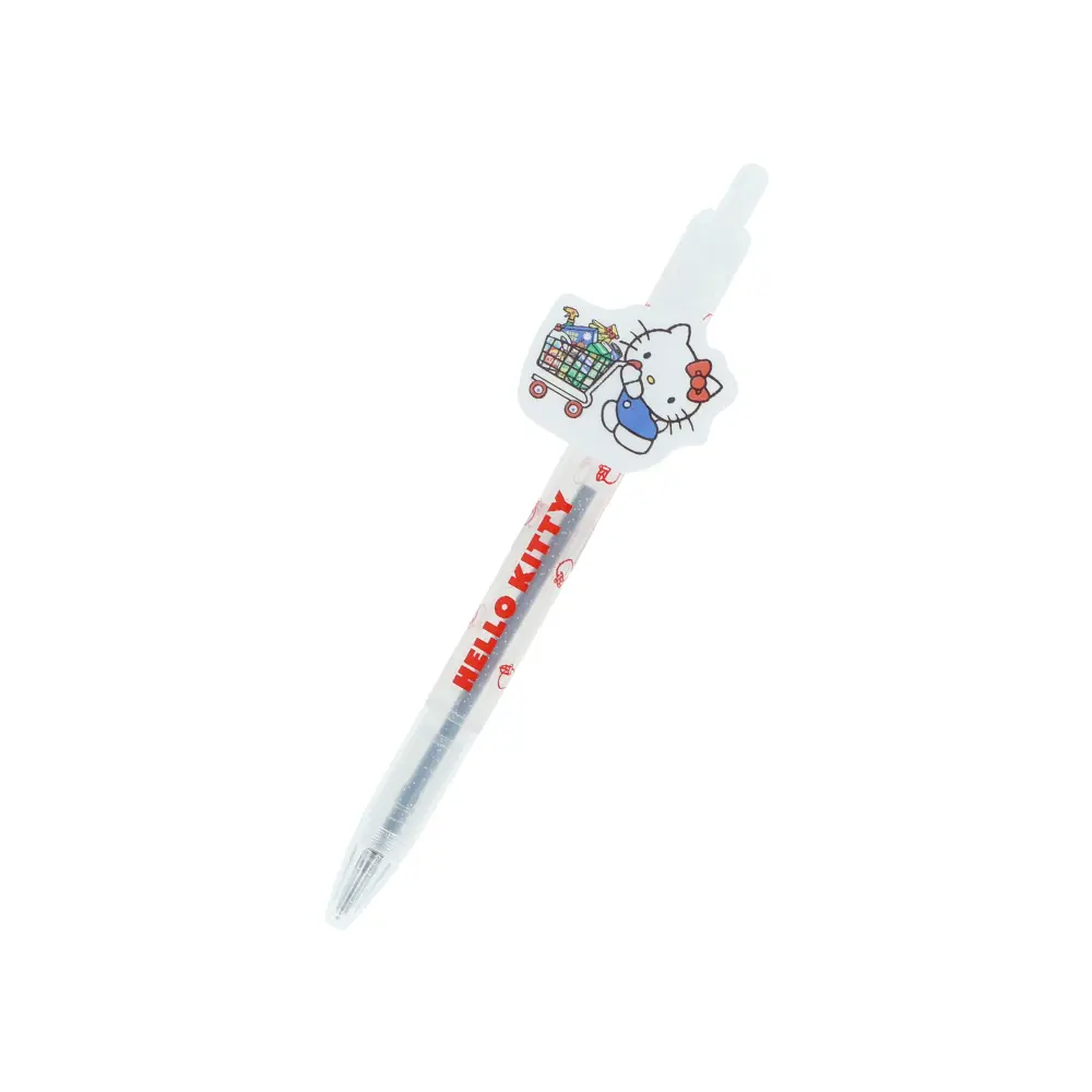 日本 sun-star 三麗鷗 Sanrio Characters 油性原子筆/ 0.5mm/ 黑筆/ Hello Kitty/ 白