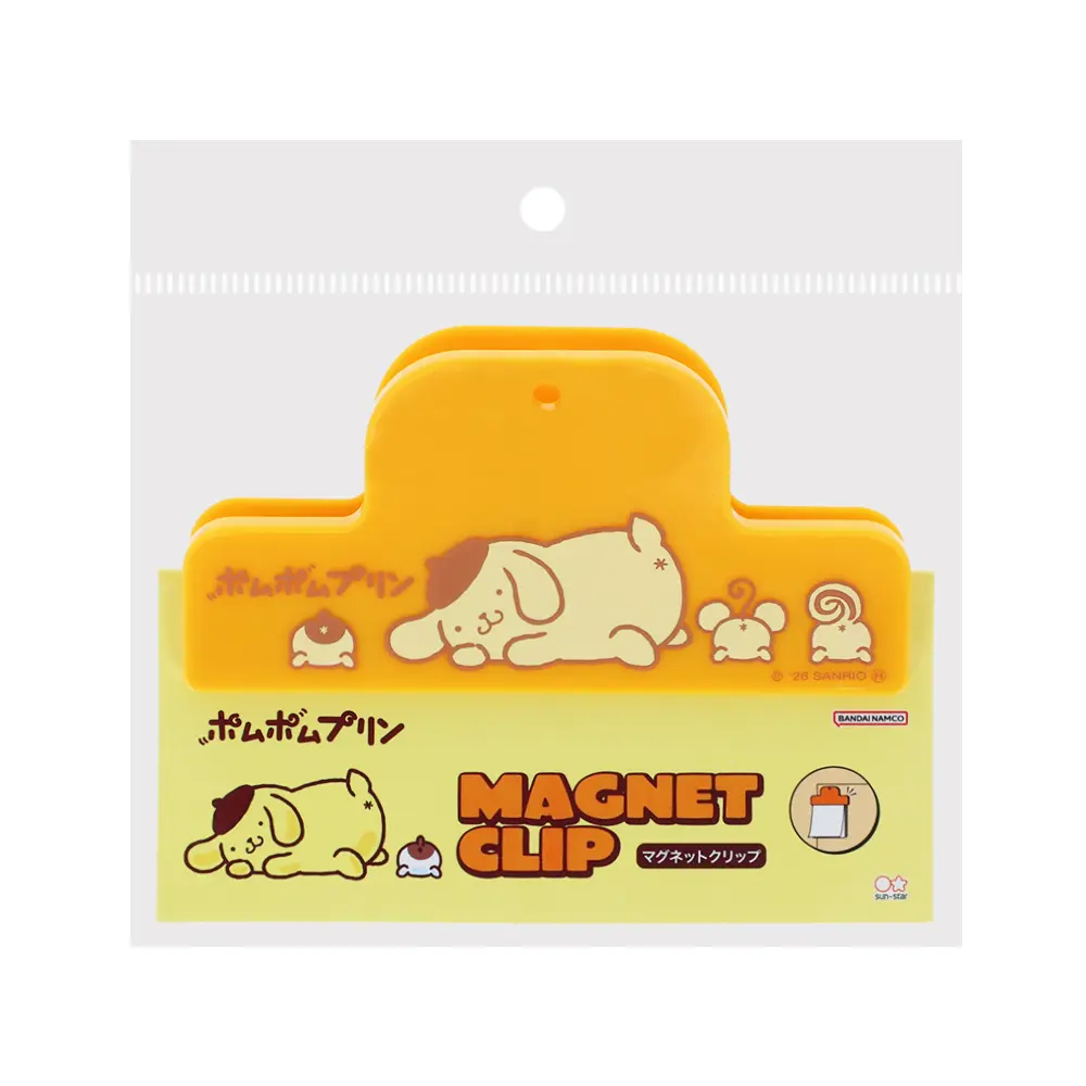 日本 sun-star 三麗鷗 Sanrio Characters 磁鐵事務夾/ 布丁狗/ 橘