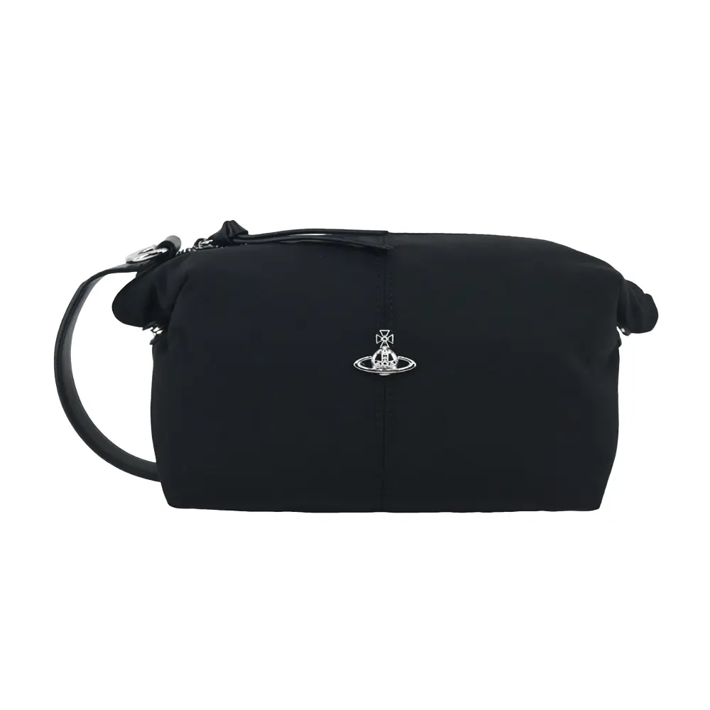 Vivienne Westwood  經典尼龍手拿/化妝包-黑/平行輸入