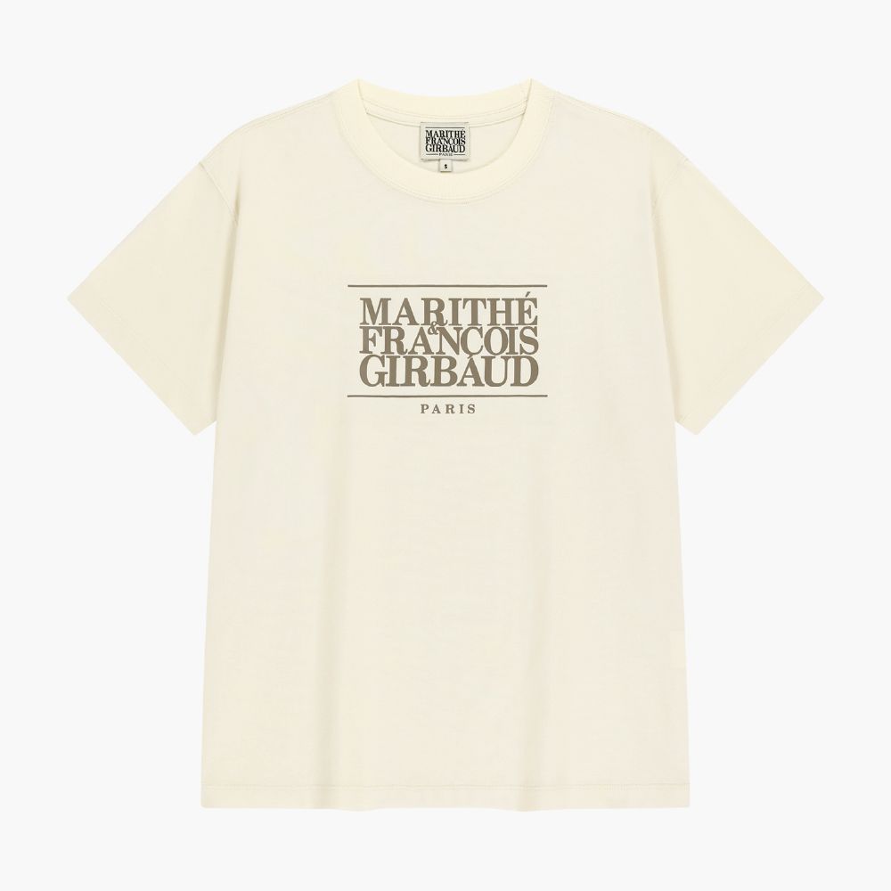 MARITHÉ FRANÇOIS GIRBAUD CLASSIC LOGO TEE 經典標誌短袖T恤/ 奶油色cream/ 預購 XXL