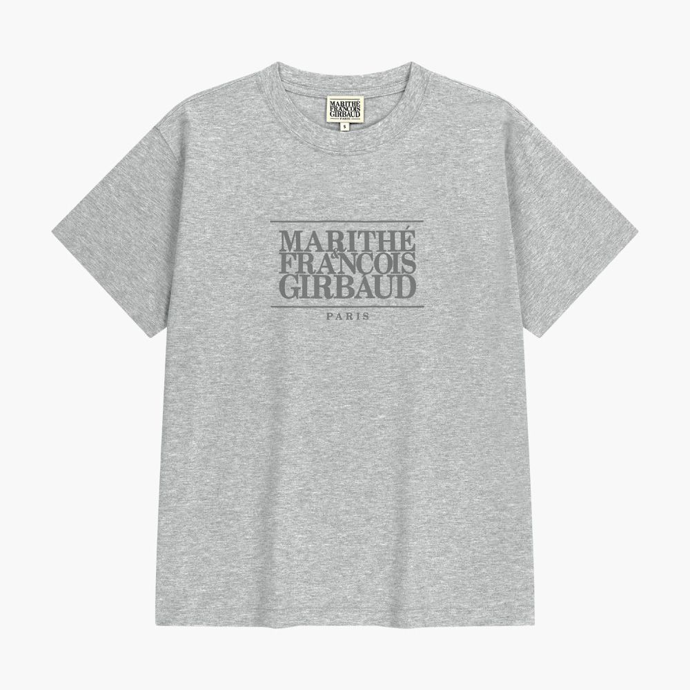 MARITHÉ FRANÇOIS GIRBAUD CLASSIC LOGO TEE 經典標誌短袖T恤/ 麻灰色heather gray/ 預購 XL