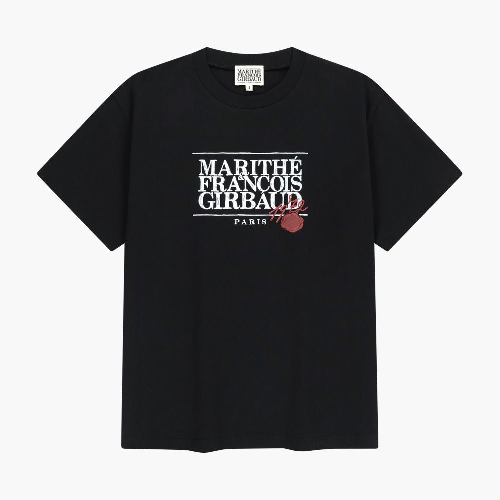 MARITHÉ FRANÇOIS GIRBAUD STAMP CLASSIC LOGO TEE 印章風經典標誌短袖T恤/ 黑色black/ 預購 S