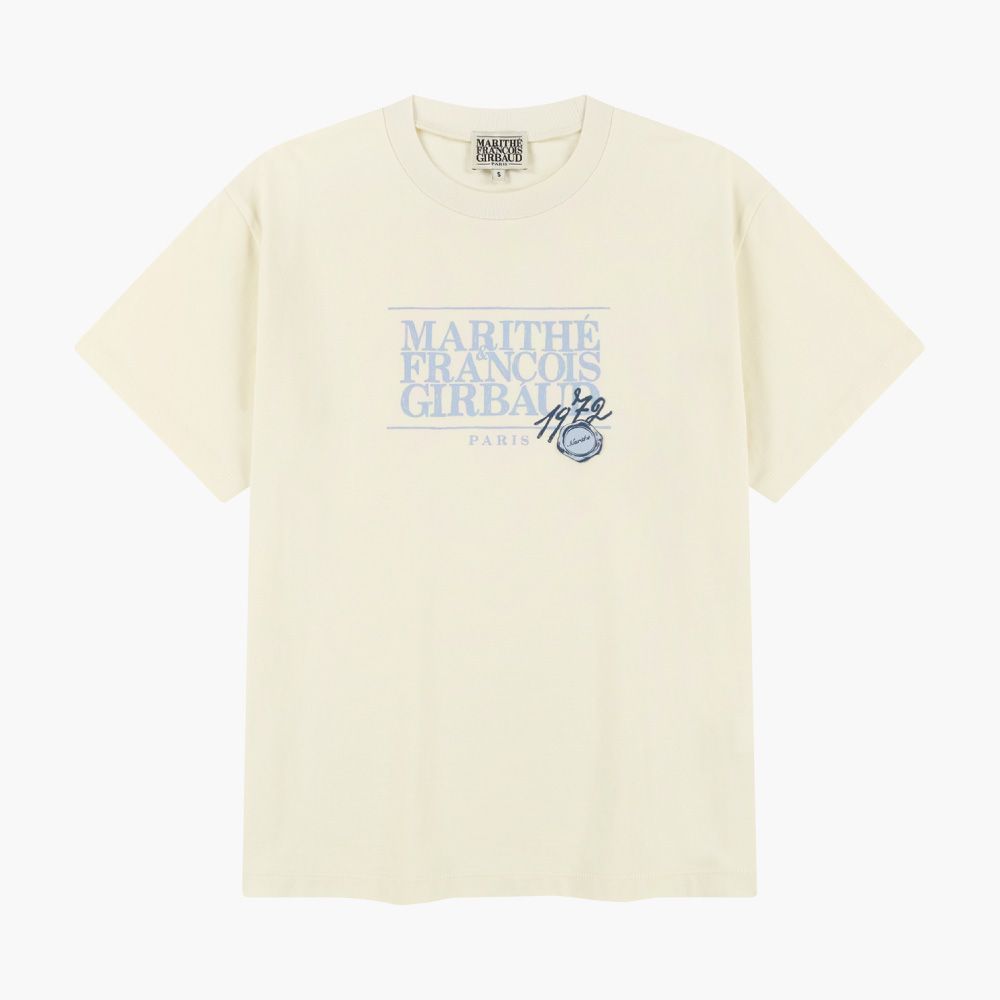 MARITHÉ FRANÇOIS GIRBAUD STAMP CLASSIC LOGO TEE 印章風經典標誌短袖T恤/ 奶油色cream/ 預購 S