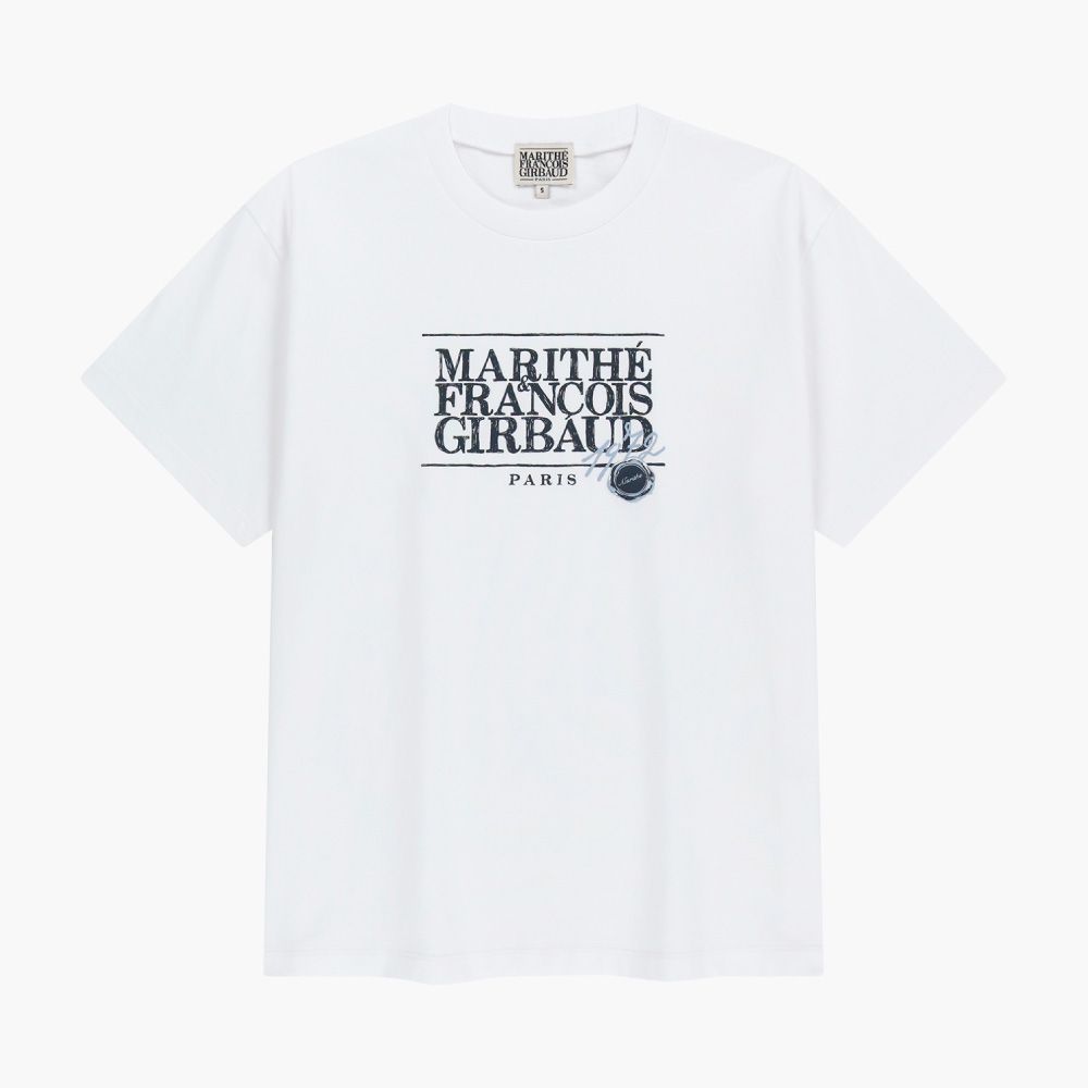 MARITHÉ FRANÇOIS GIRBAUD STAMP CLASSIC LOGO TEE 印章風經典標誌短袖T恤/ 白色white/ 預購 XL