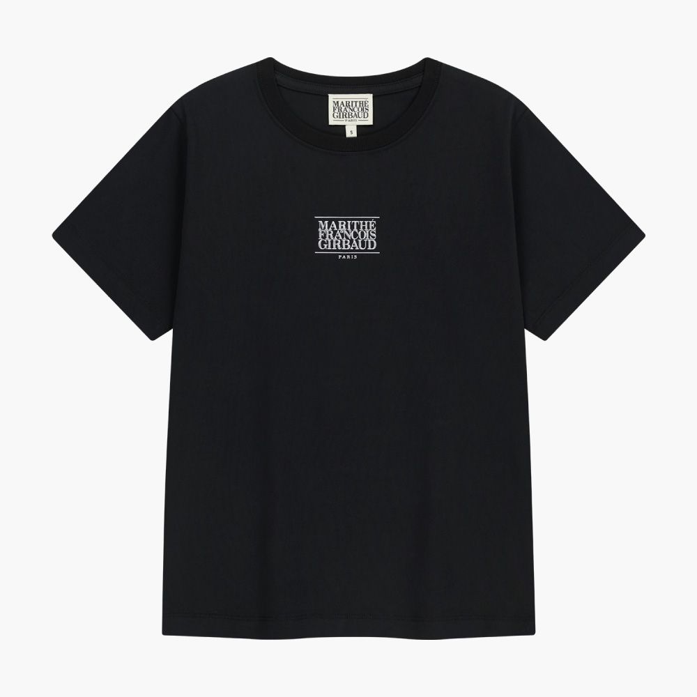 MARITHÉ FRANÇOIS GIRBAUD W SMALL CLASSIC LOGO TEE 女款 小經典標誌短袖T恤/ 黑色black/ 預購 M