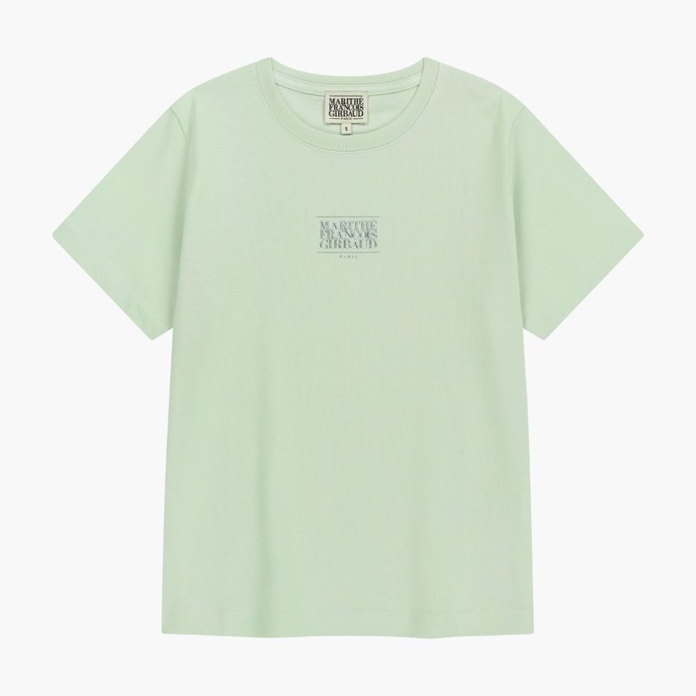 MARITHÉ FRANÇOIS GIRBAUD W SMALL CLASSIC LOGO TEE 女款 小經典標誌短袖T恤/ 淺綠色light green/ 預購 M