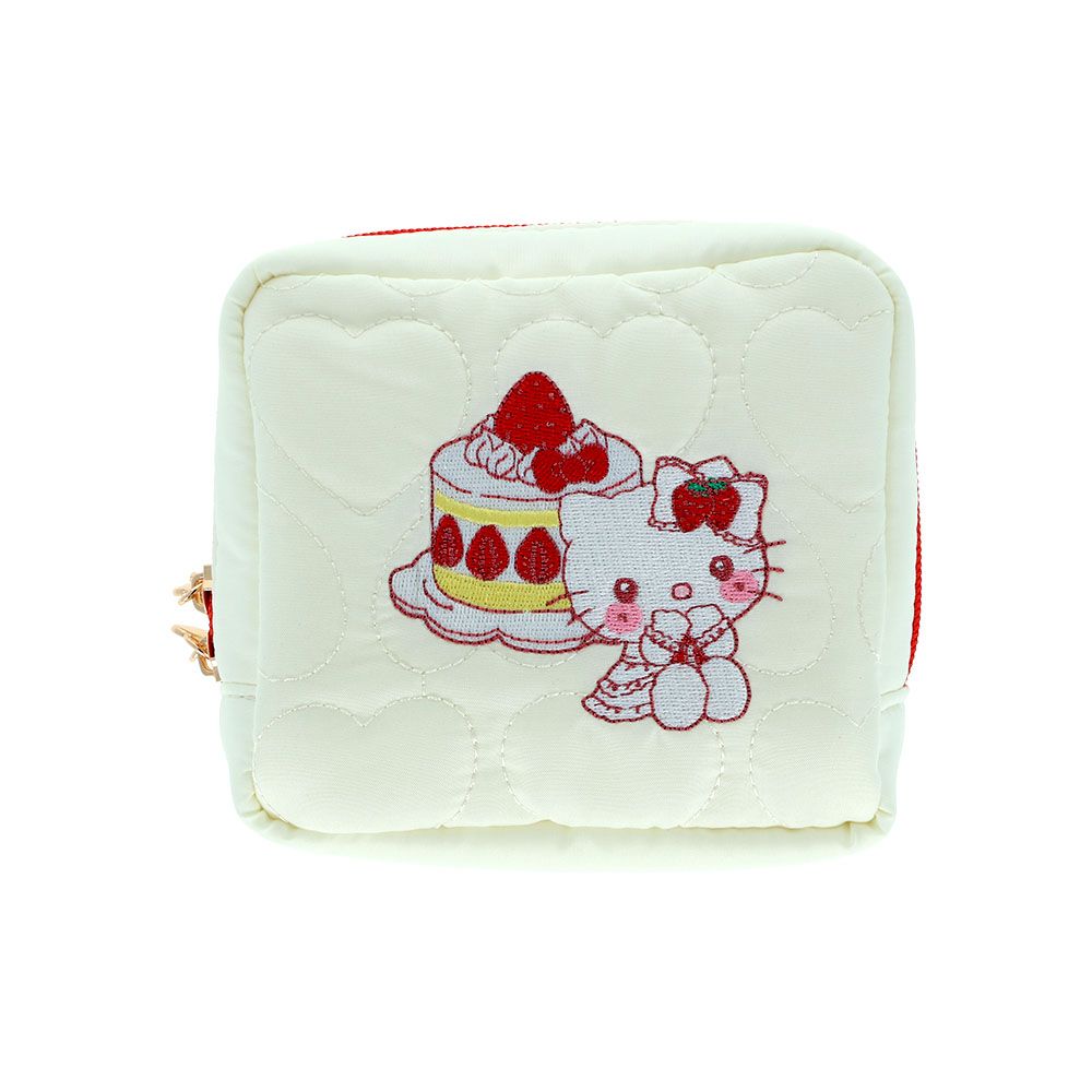 日本 sun-star 三麗鷗甜蜜蛋糕系列縫線收納包/ Hello Kitty