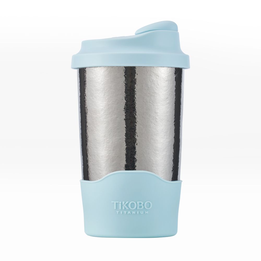 TiKOBO鈦工坊 純鈦雙層真空 蛋形杯 480ml/ 寶寶藍