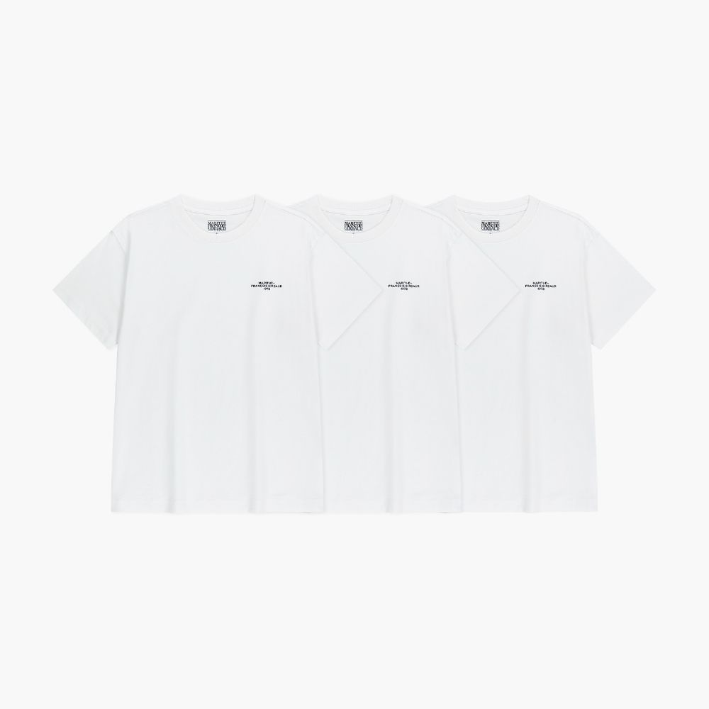 MARITHÉ FRANÇOIS GIRBAUD 3PACK LETTERING LOGO TEE 三件組字母標誌短袖T恤/ 白色white/ 預購 XL