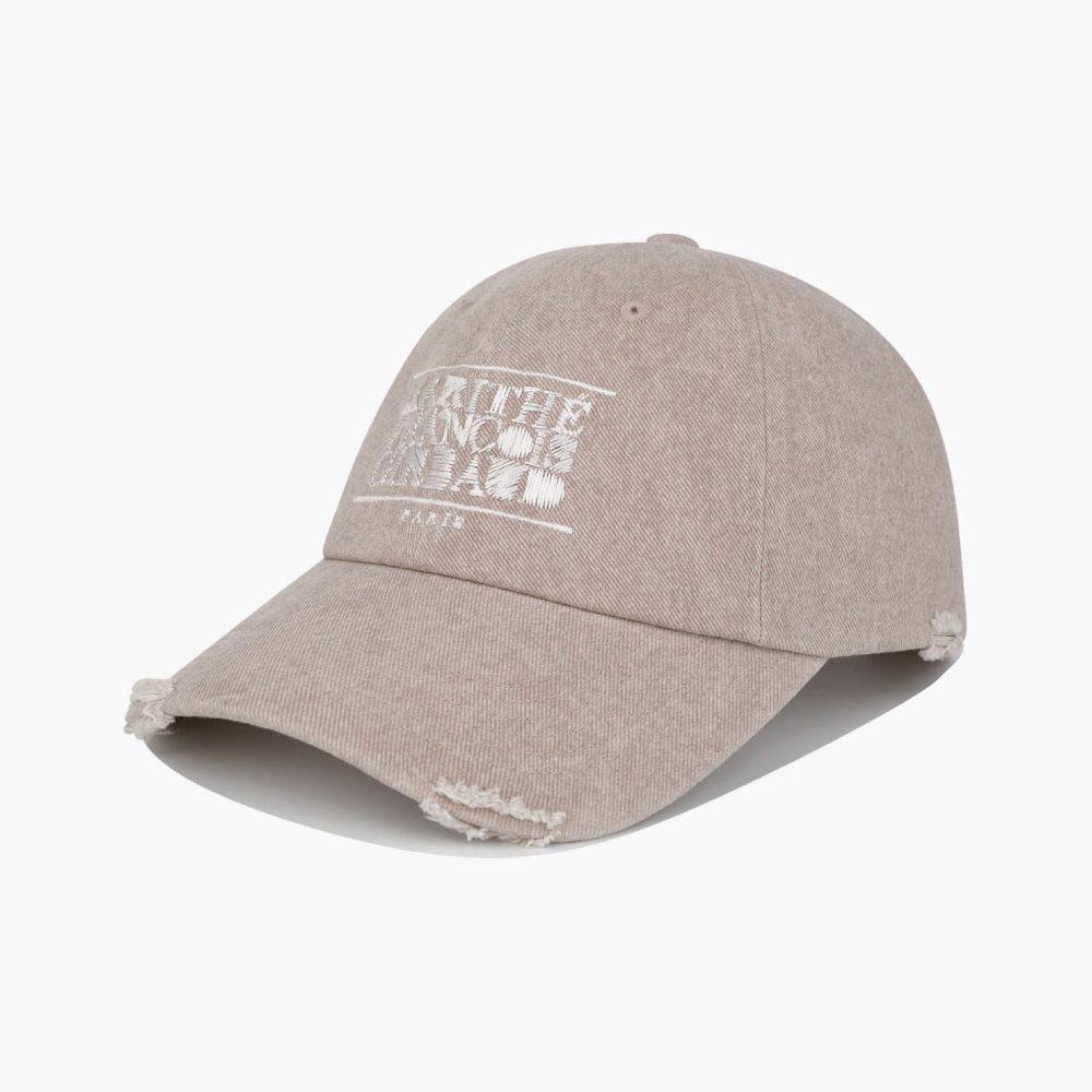 MARITHÉ FRANÇOIS GIRBAUD DRAWING CLASSIC LOGO DAMAGED COVERED CAP 手繪風經典標誌破損感棒球帽 粉紅pink