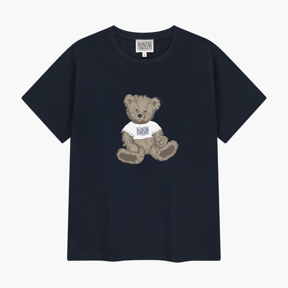 MARITHÉ FRANÇOIS GIRBAUD W DOODLE BEAR TEE 女款 塗鴉小熊短袖T恤/ 海軍藍navy/ 預購 M