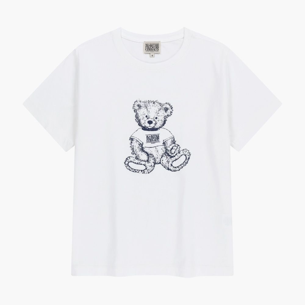MARITHÉ FRANÇOIS GIRBAUD W DOODLE BEAR TEE 女款 塗鴉小熊短袖T恤/ 白色white/ 預購 M