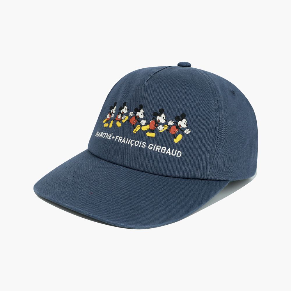 MARITHÉ FRANÇOIS GIRBAUD [MARITHE_DISNEY] MICKEY_GRAPHIC 5 PANEL CAP Disney 聯名米奇五片帽 灰藍色ash blue