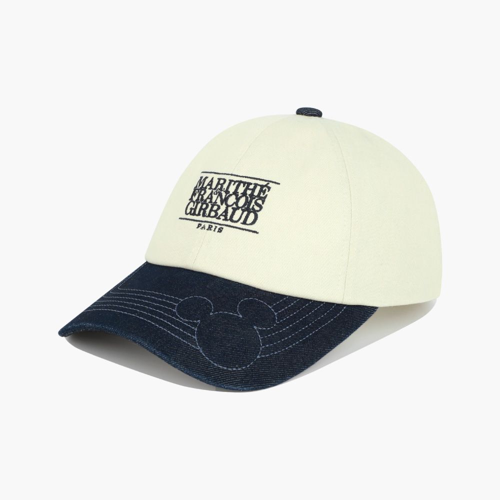 MARITHÉ FRANÇOIS GIRBAUD [MARITHE_DISNEY] MICKEY_TWO TONE CAP Disney 聯名米奇雙色棒球帽 深藍dark blue
