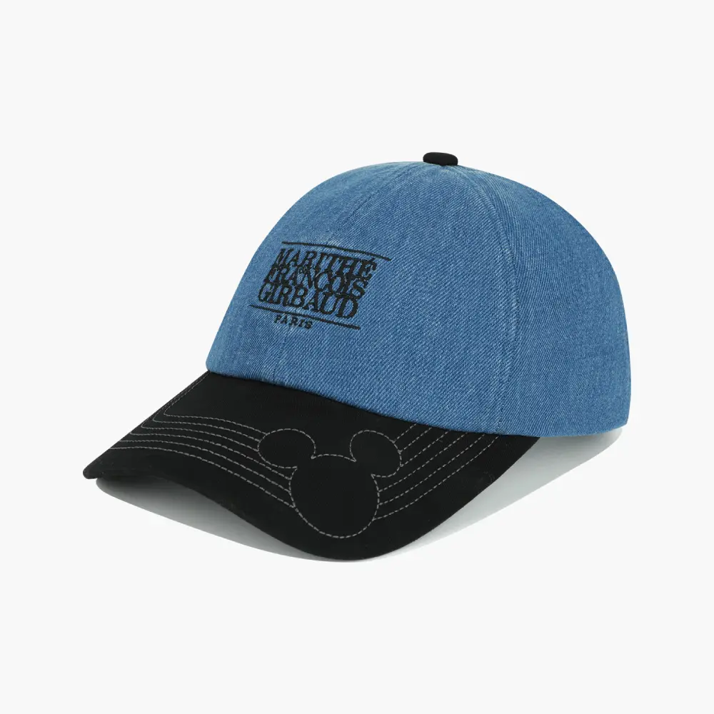 MARITHÉ FRANÇOIS GIRBAUD [MARITHE_DISNEY] MICKEY_TWO TONE CAP Disney 聯名米奇雙色棒球帽 黑色black