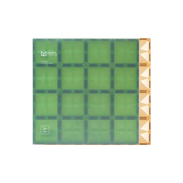 MNTL磁力片/ 大傢伙Biggers/ 經典綠+粉彩橘/ 2pcs