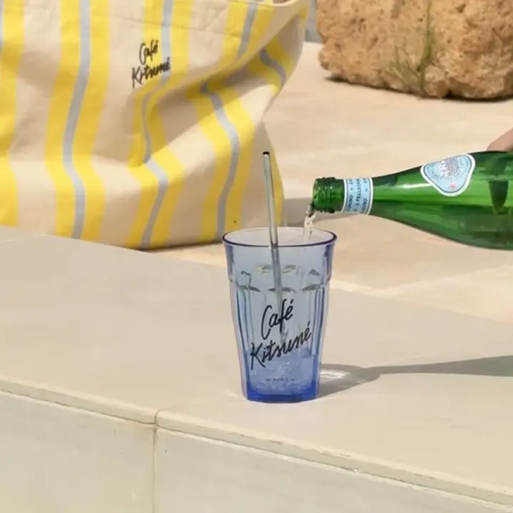 CAFÉ KITSUNÉ 冰藍法國Duralex強化玻璃杯 330ml