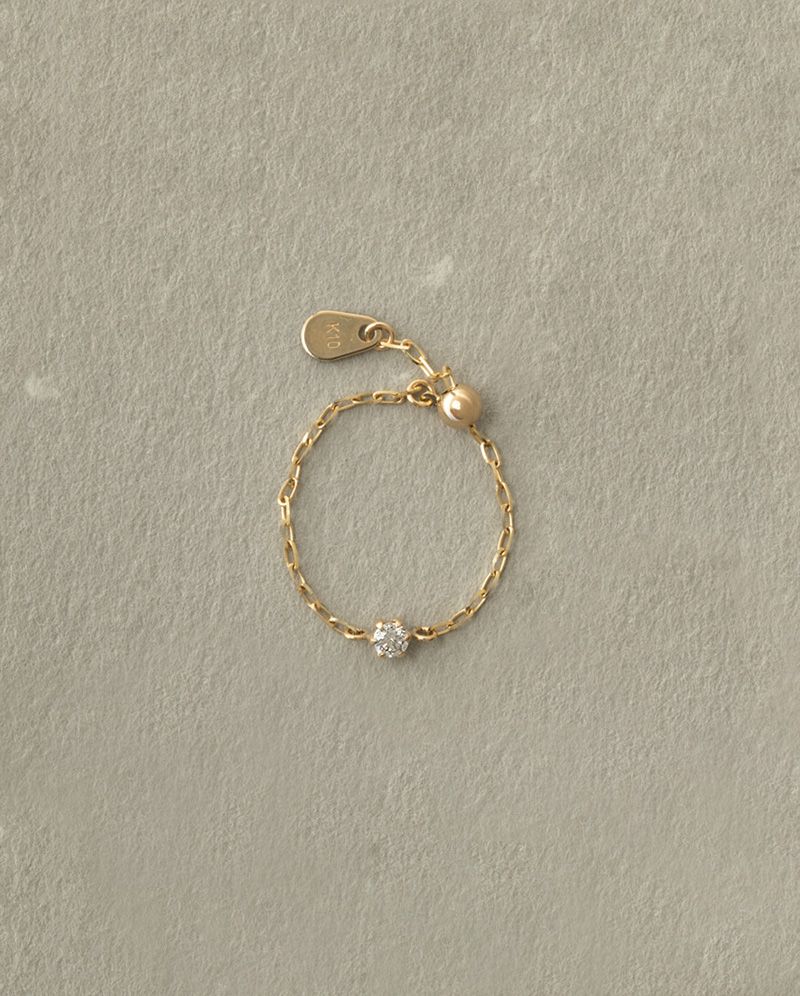 【ARTE WHITE】K10 恆光單鑽鍊戒 0.05ct