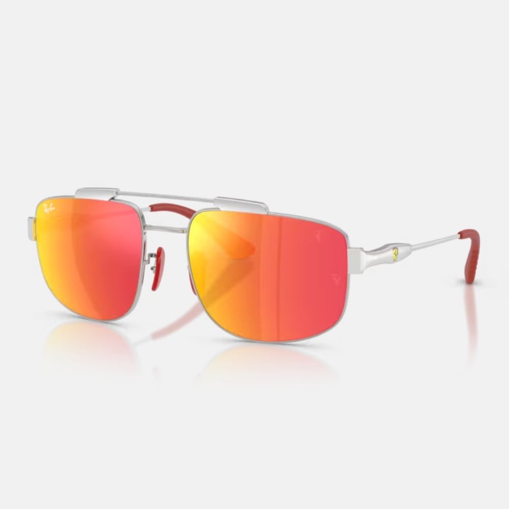 Ray Ban｜RB3789M-F0071D 法拉利聯名款 方形金屬水銀太陽眼鏡/ 公司貨