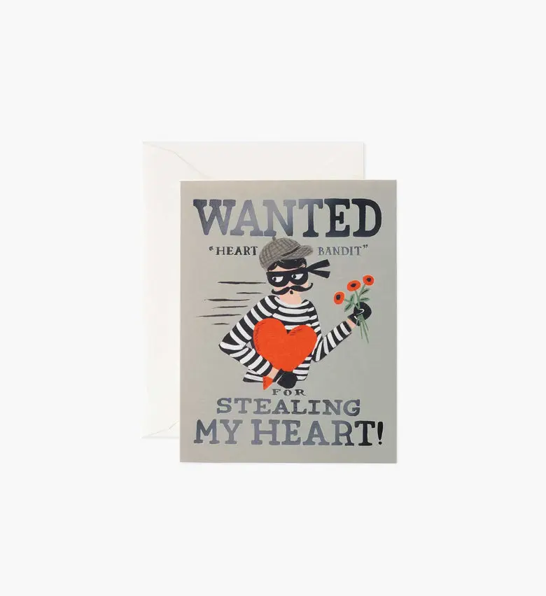 美國 RIFLE PAPER 情人卡/ Heart Bandit Silver