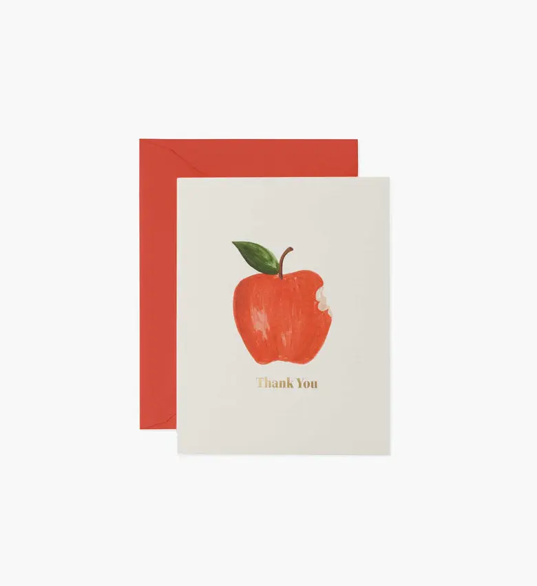 美國 RIFLE PAPER 感謝卡/ Apple Thank You