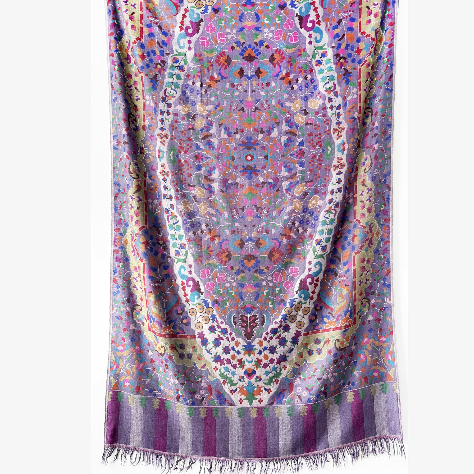 《Bala Shawls》Hand Woven Kani Pashmina Shawls 喀什米爾頂級手織披肩/ 古典卡尼聖境花語