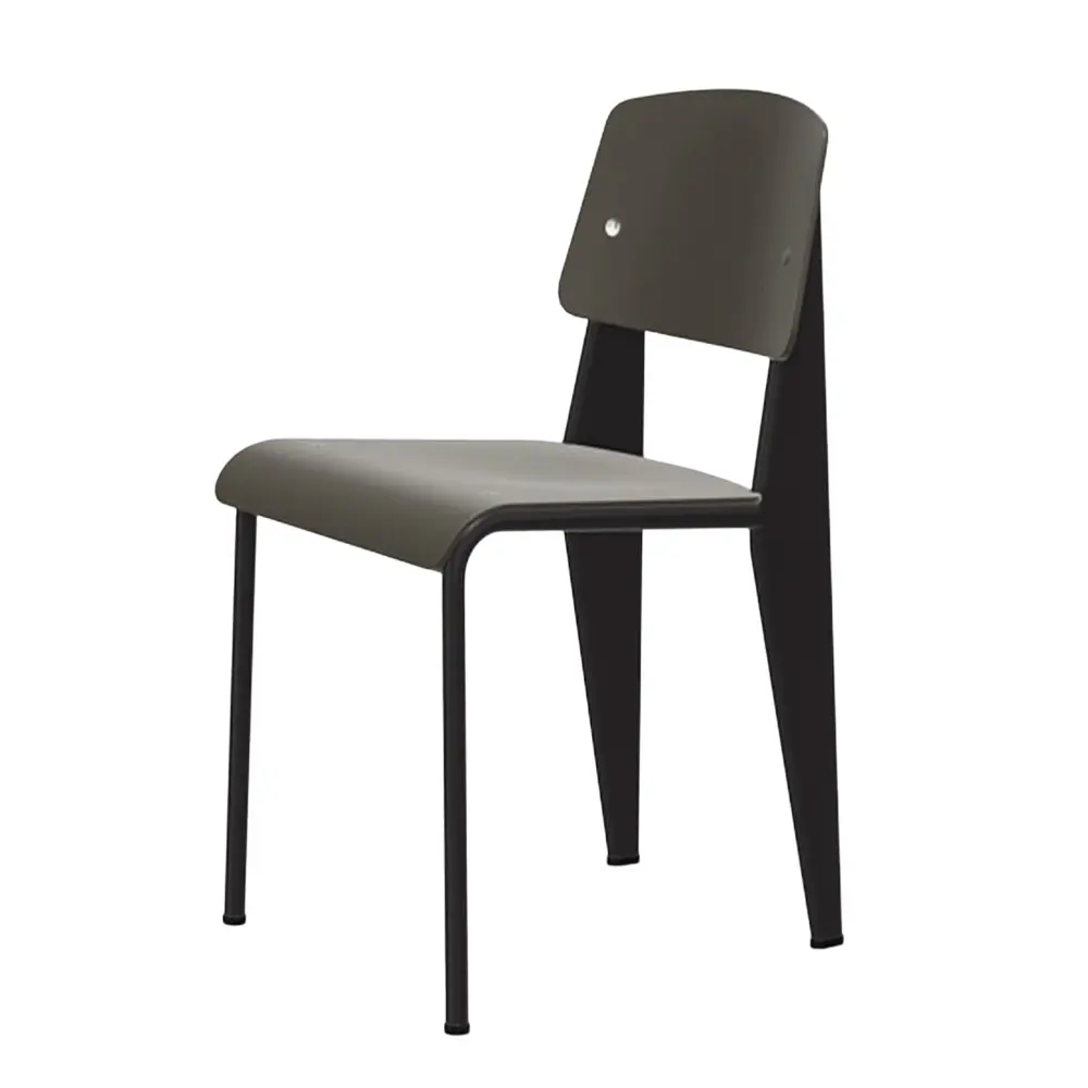 北歐櫥窗/Vitra Standard SP 標準單椅 (岩石灰座面、黑椅腳)
