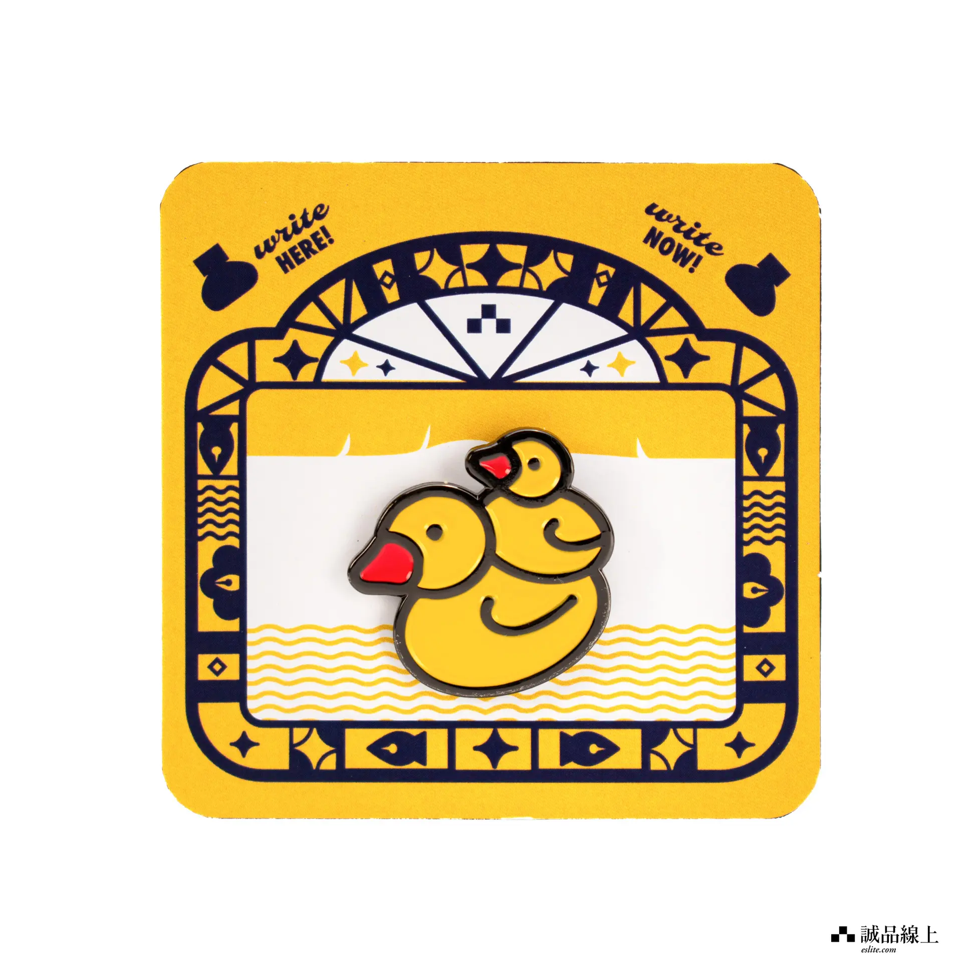 【誠品限定】書寫大眾湯金屬徽章/ 小鴨