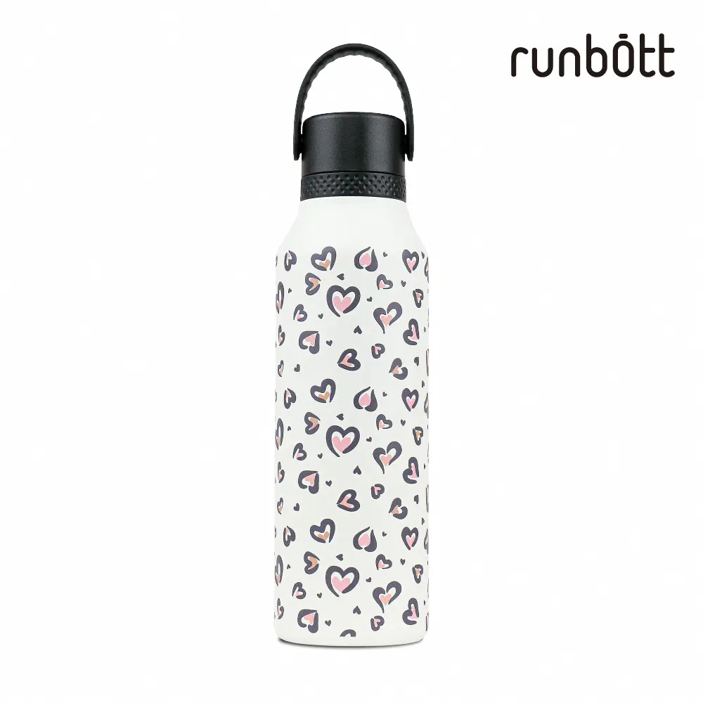 【runbott】Mii 輕量陶瓷保溫瓶600ml/ 熾愛之心(白)