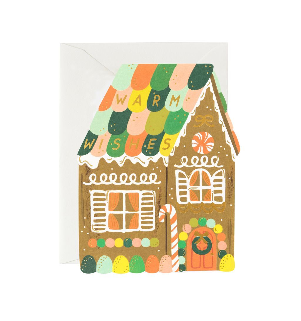 美國RIFLE PAPER 聖誕卡/ Gingerbread House