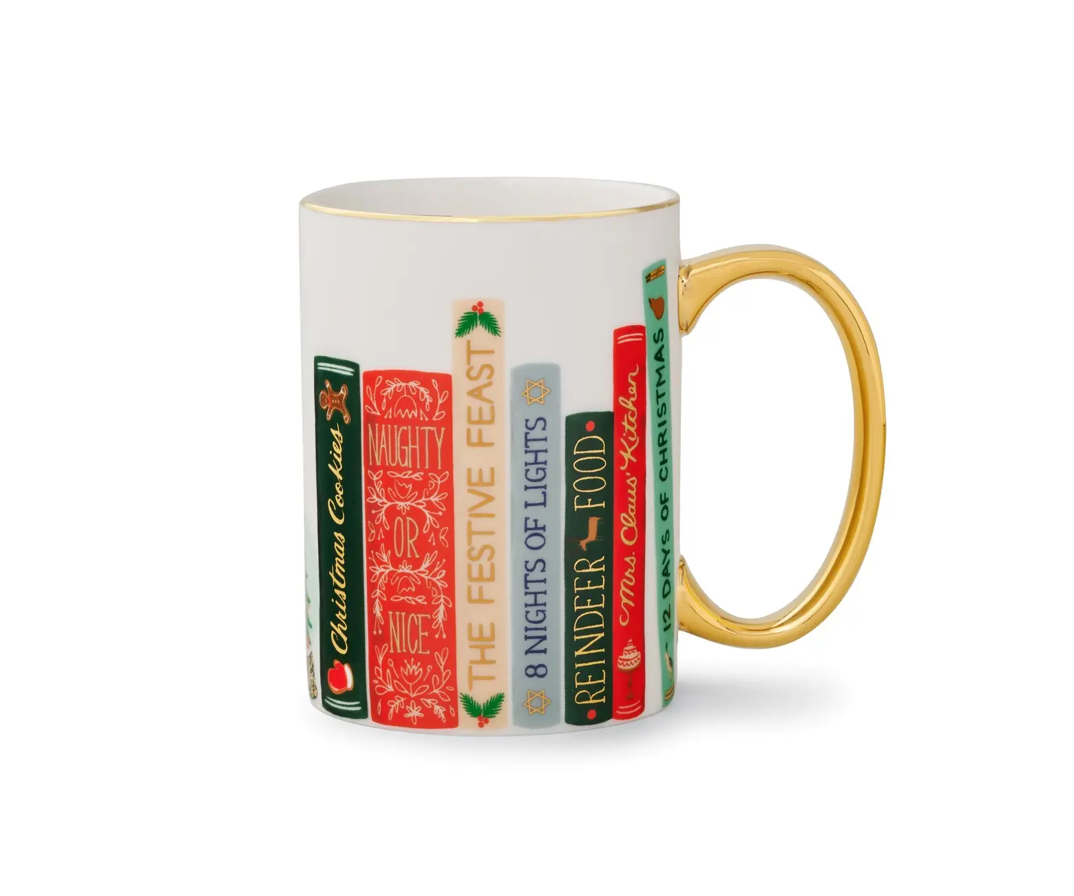 美國 RIFLE PAPER 馬克杯/ Holiday/ Festive Book Club