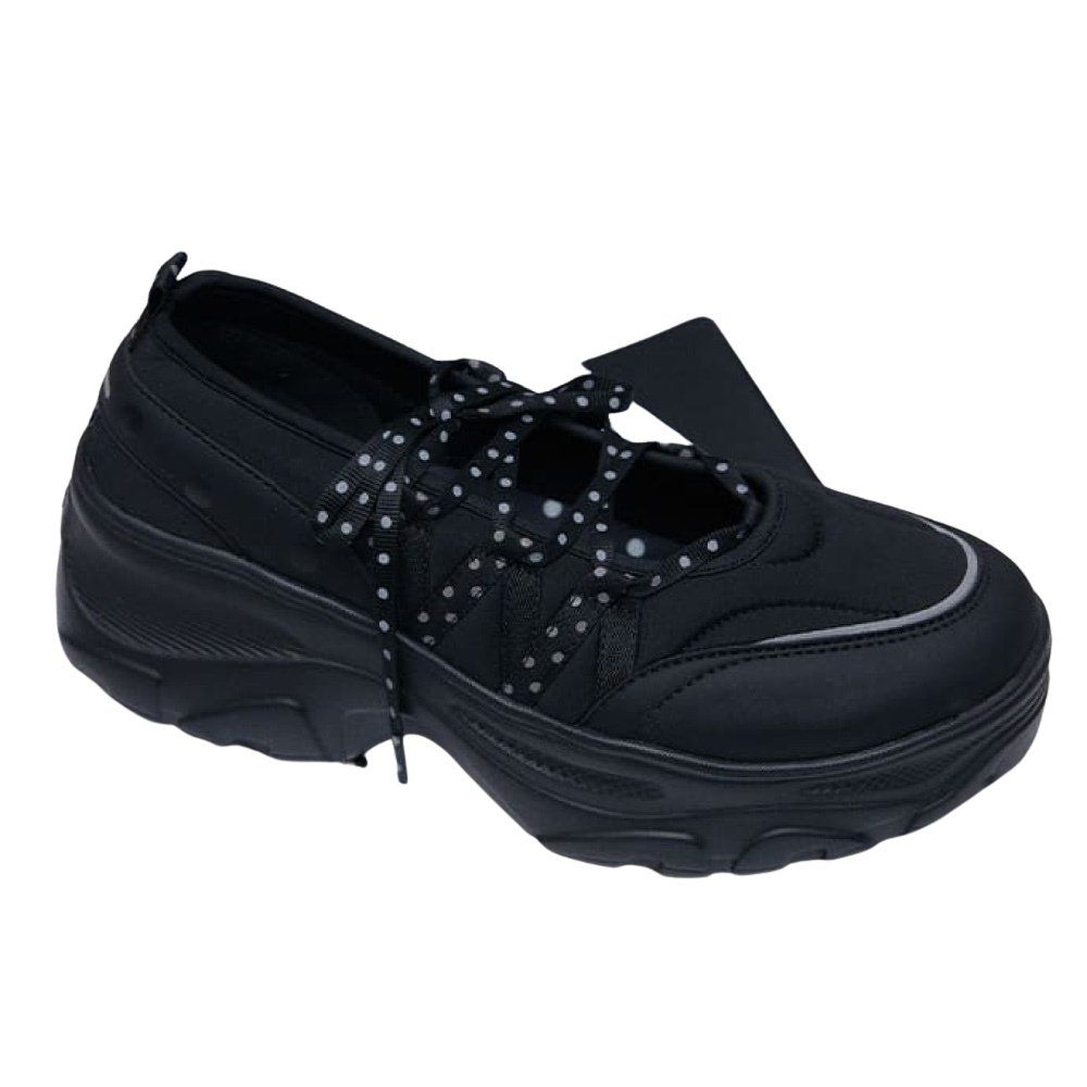韓國限定 OTZ DOT EDITION LOMITA PLATFORM BALLERINA DOT MARY JANE 厚底圓點芭蕾瑪莉珍鞋 黑白圓點/ 預購 25 cm
